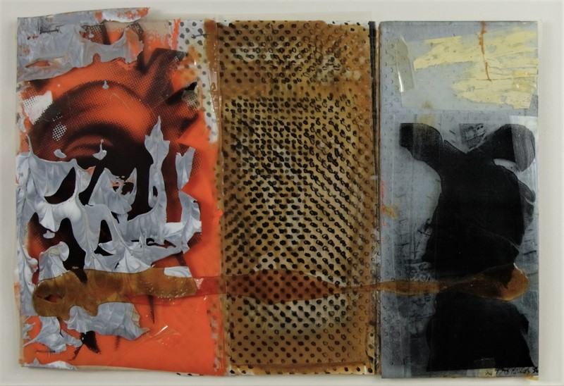 Downtown/1996/Collage/Folien Metall Fabe Pattex/22x30cm | Klaus Fabricius | Artist Künstler | Information