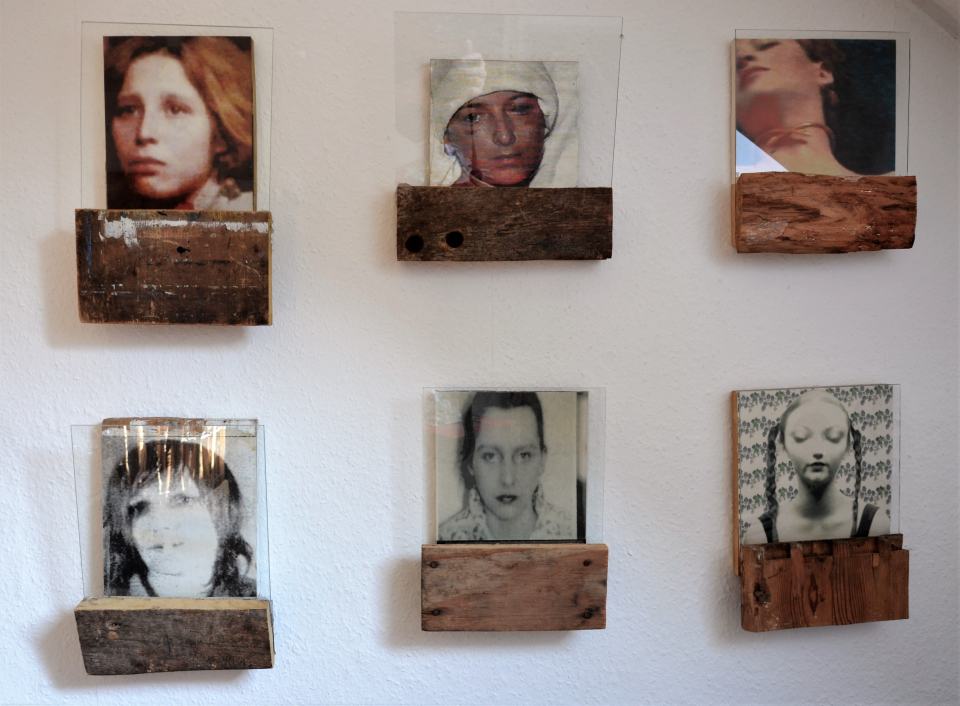 Frauenportrait Serie/fortführend seit1998/Fotografie Holz Glas/ unterschiedliche Formate ca. 25x 29x10cm | Klaus Fabricius  Artist Künstler Information