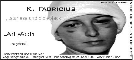 Klaus Fabricius | Artist Künstler | Information