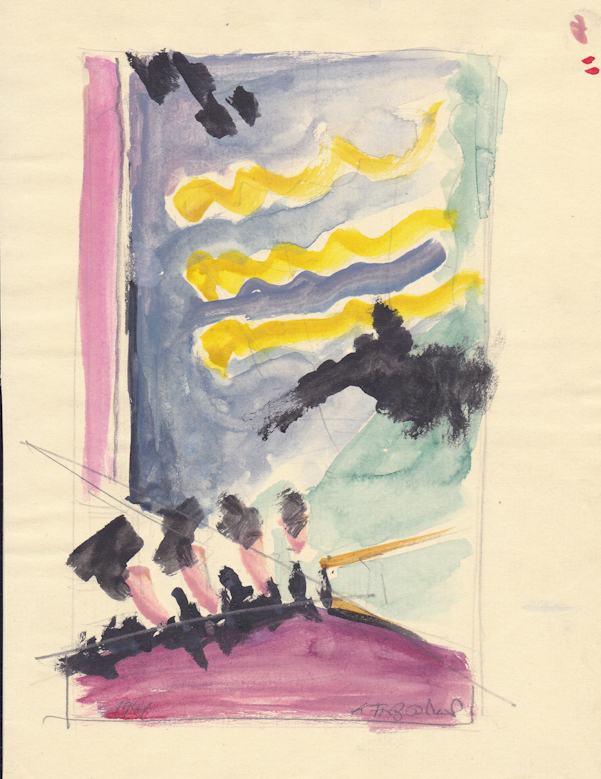 Landschaft Studie/1996/Aquarell/20x15cm | Klaus Fabricius  Artist Künstler Information