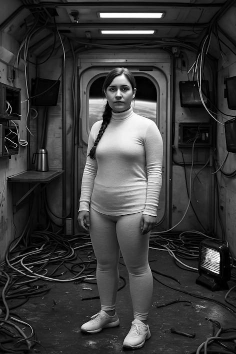 Moderne Zeiten/Satelliten Station/2025/Digital Collage mit GPT/40x40cm/Fine Art Druck/ Ex. e.A. | Klaus Fabricius  Artist Künstler Information