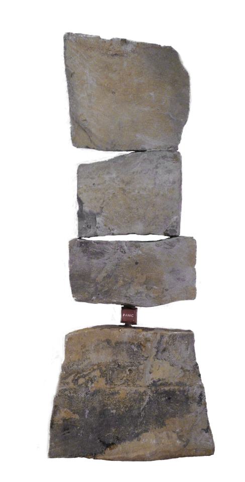 Panic/2003/Kalkstein PC-Taste/45x20x4cm | Klaus Fabricius  Artist Künstler Information