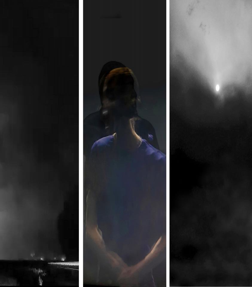 Schwarze Sonne/2023/Digital Collage Fotografie/Fotoprint auf Aluminum/140x130 | Klaus Fabricius | Artist Künstler | Information