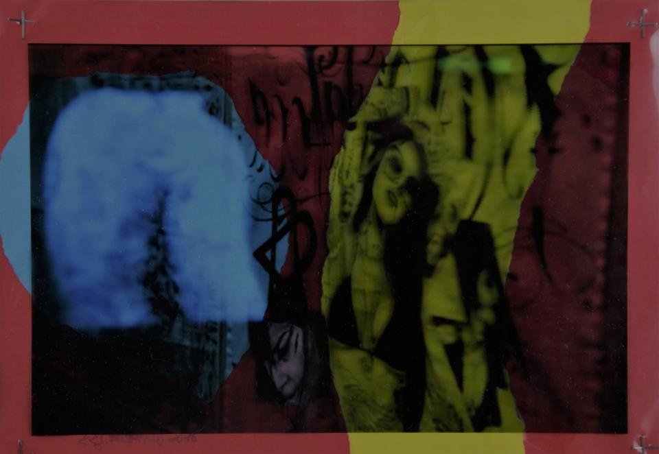 Szene I /2016/Buntpapier und Foliendruck/30x21cm | Klaus Fabricius  Artist Künstler Information