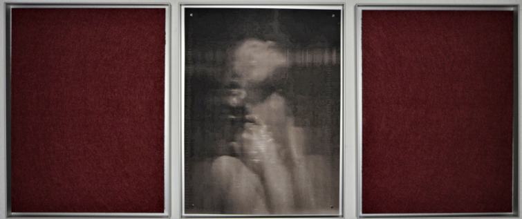 Szenische Rekonstruktion II/Triptychon/2019/FotografieDigital Collage/Filz/40x100cm | Klaus Fabricius  Artist Künstler Information